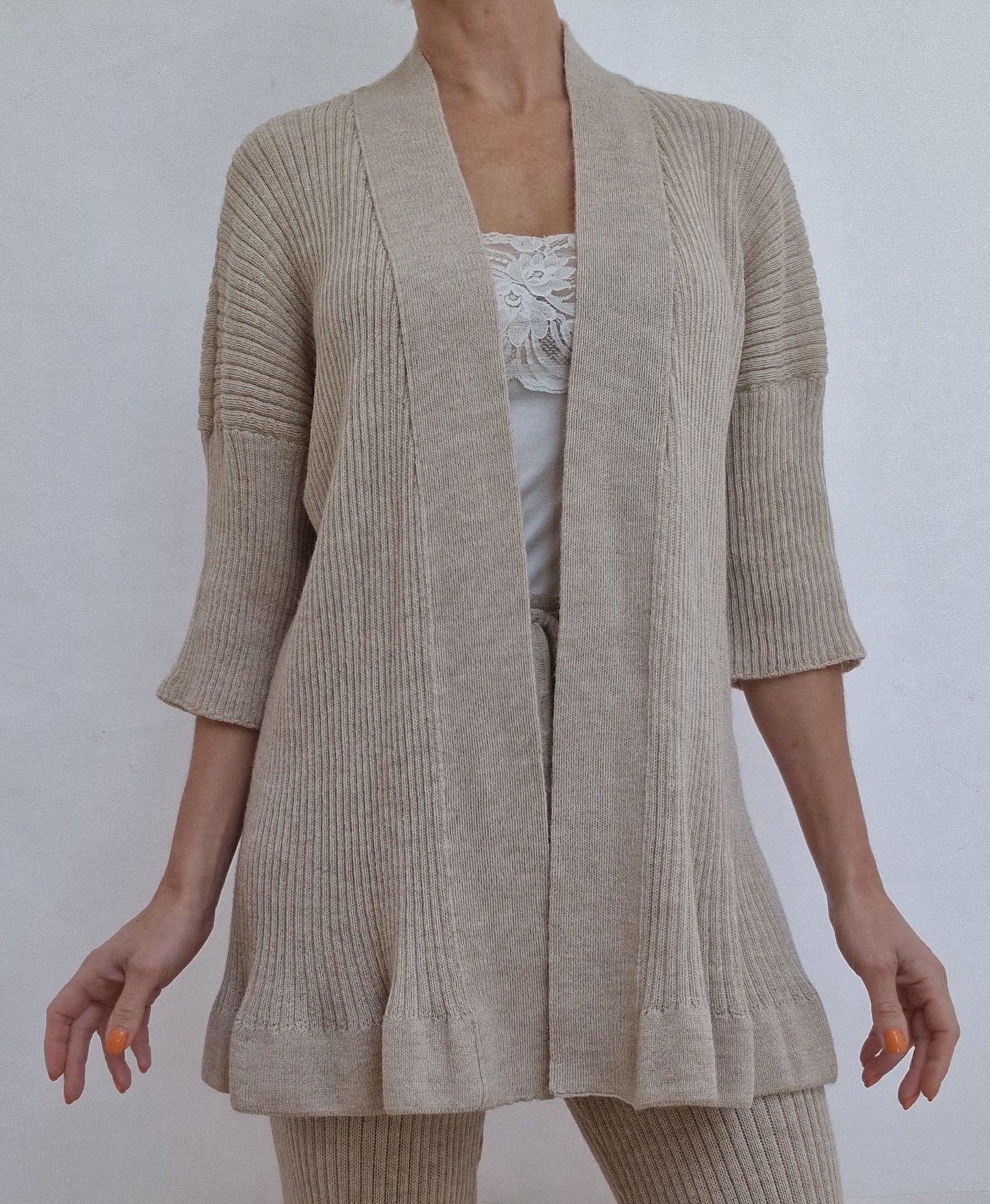 Alpaca Cardigan - Light Mix