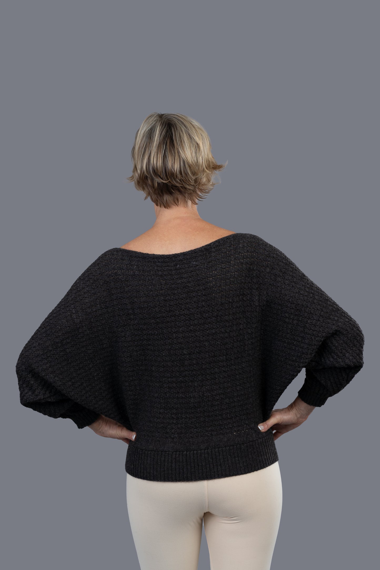 Alpaca Jumper - The Batwing Slouch - Dark