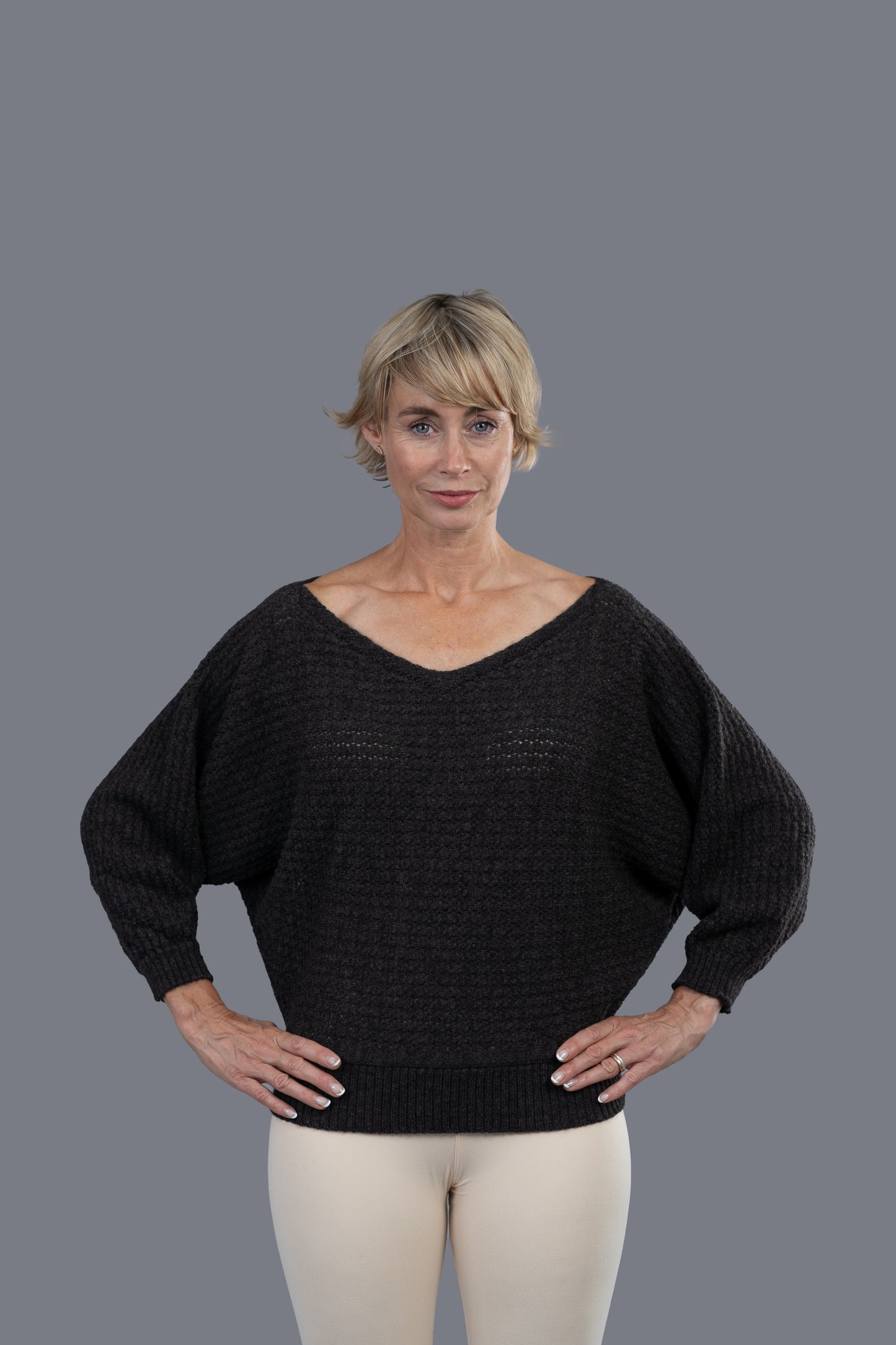 Alpaca Jumper - The Batwing Slouch - Dark