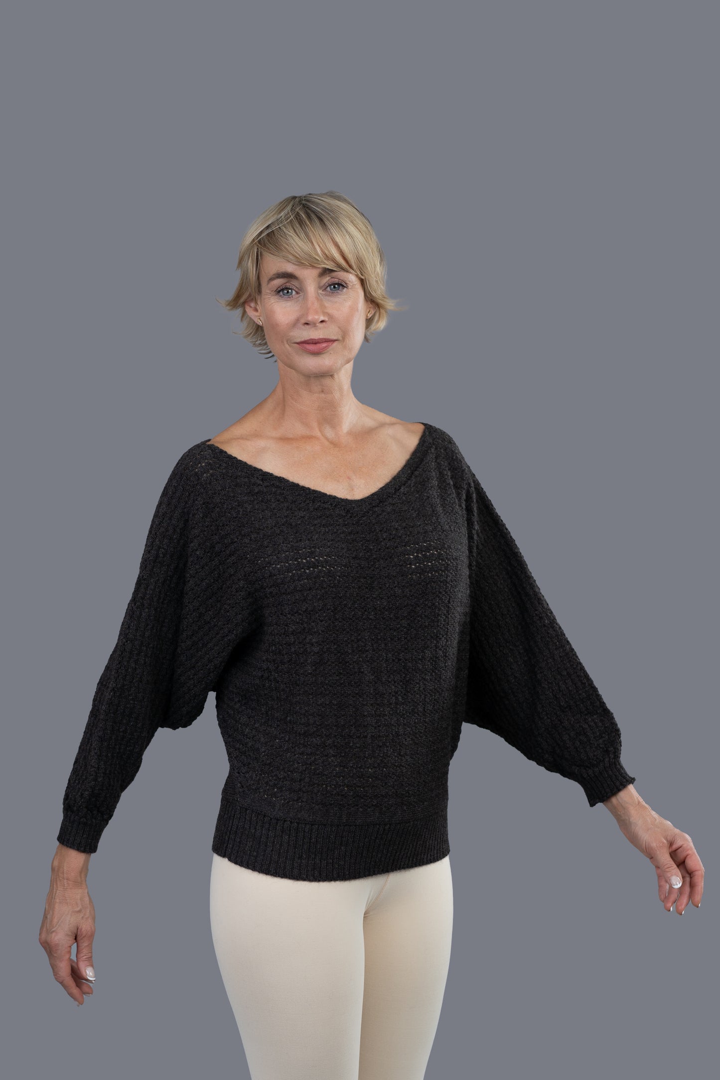 Alpaca Jumper - The Batwing Slouch - Dark