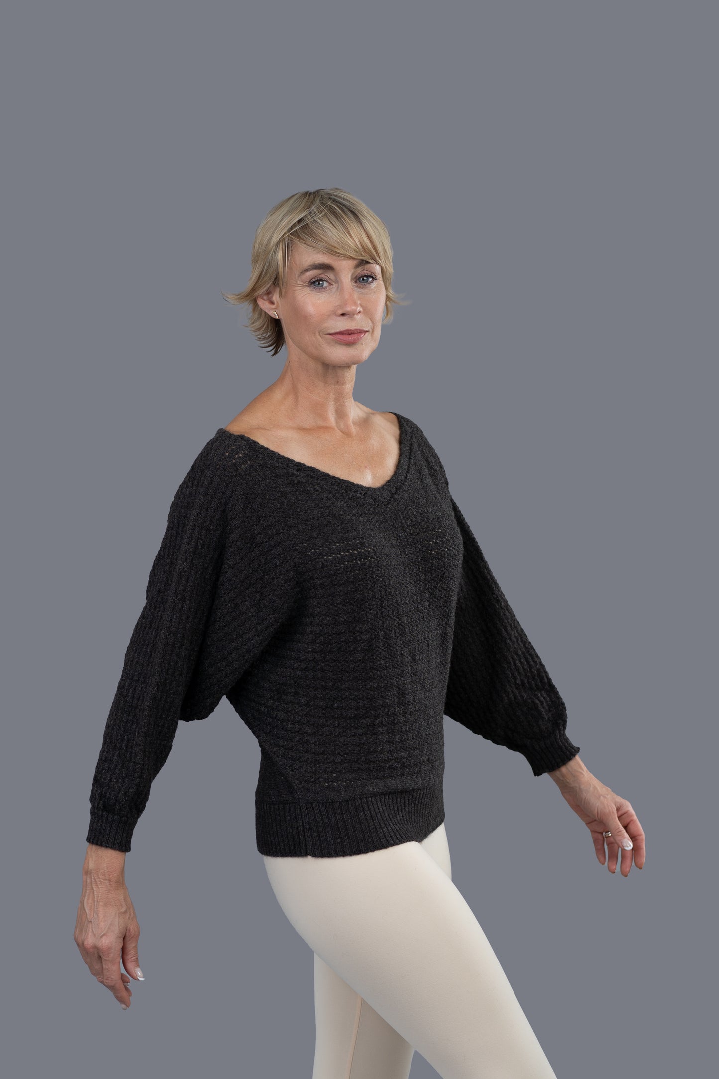 Alpaca Jumper - The Batwing Slouch - Dark