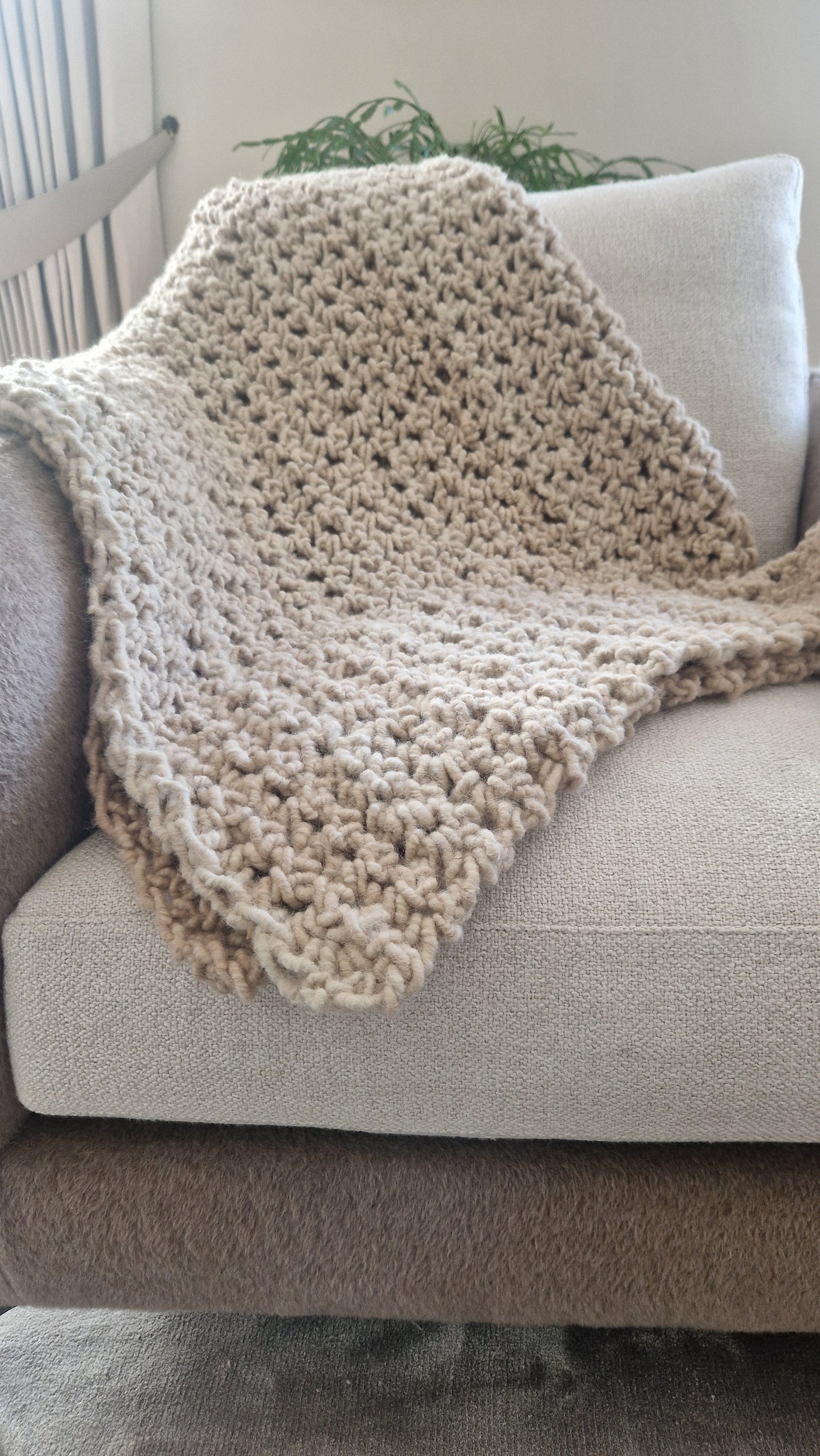 100% UK Alpaca Blanket/Throw LUSH SAND